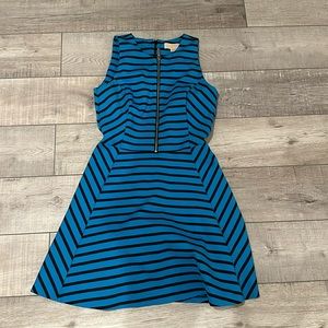 Michael Kors Black & Turquoise striped dress - 6P